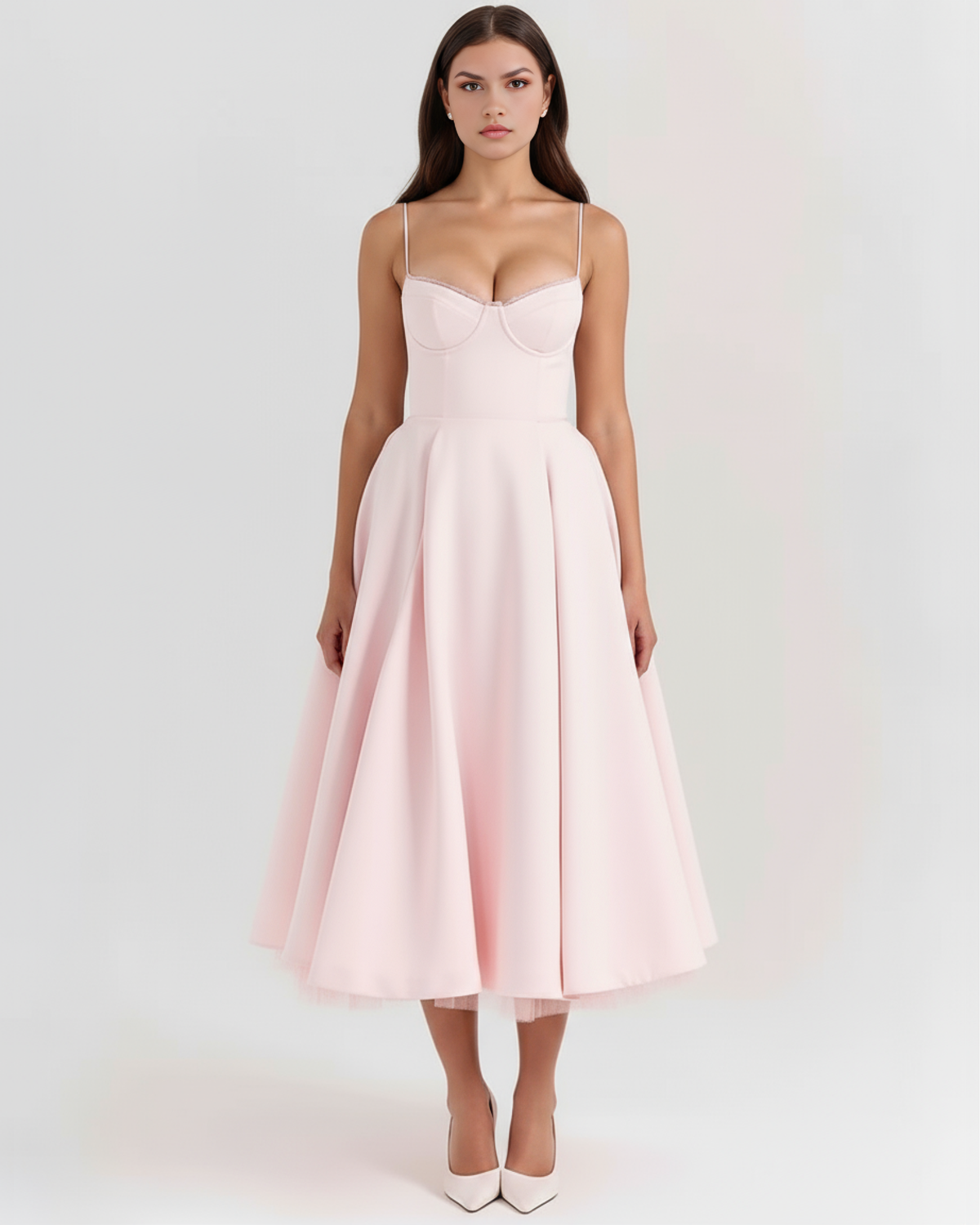 Selene — vestido en color rosa empolvado · Novah Collection [color:Rosa Empolvado]