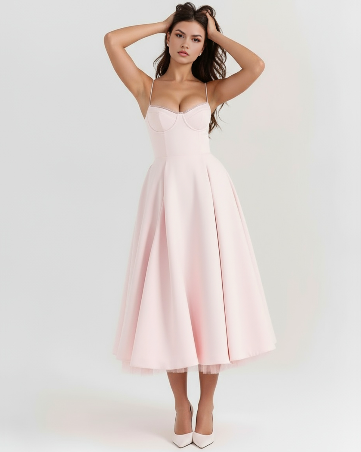 Selene — vestido en color rosa empolvado · Novah Collection [color:Rosa Empolvado]