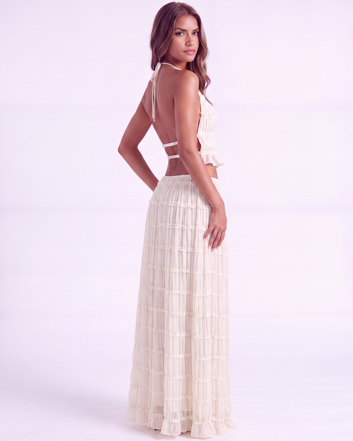 Soleil — conjunto de dos piezas en color crema · Novah Collection [color:Crema]