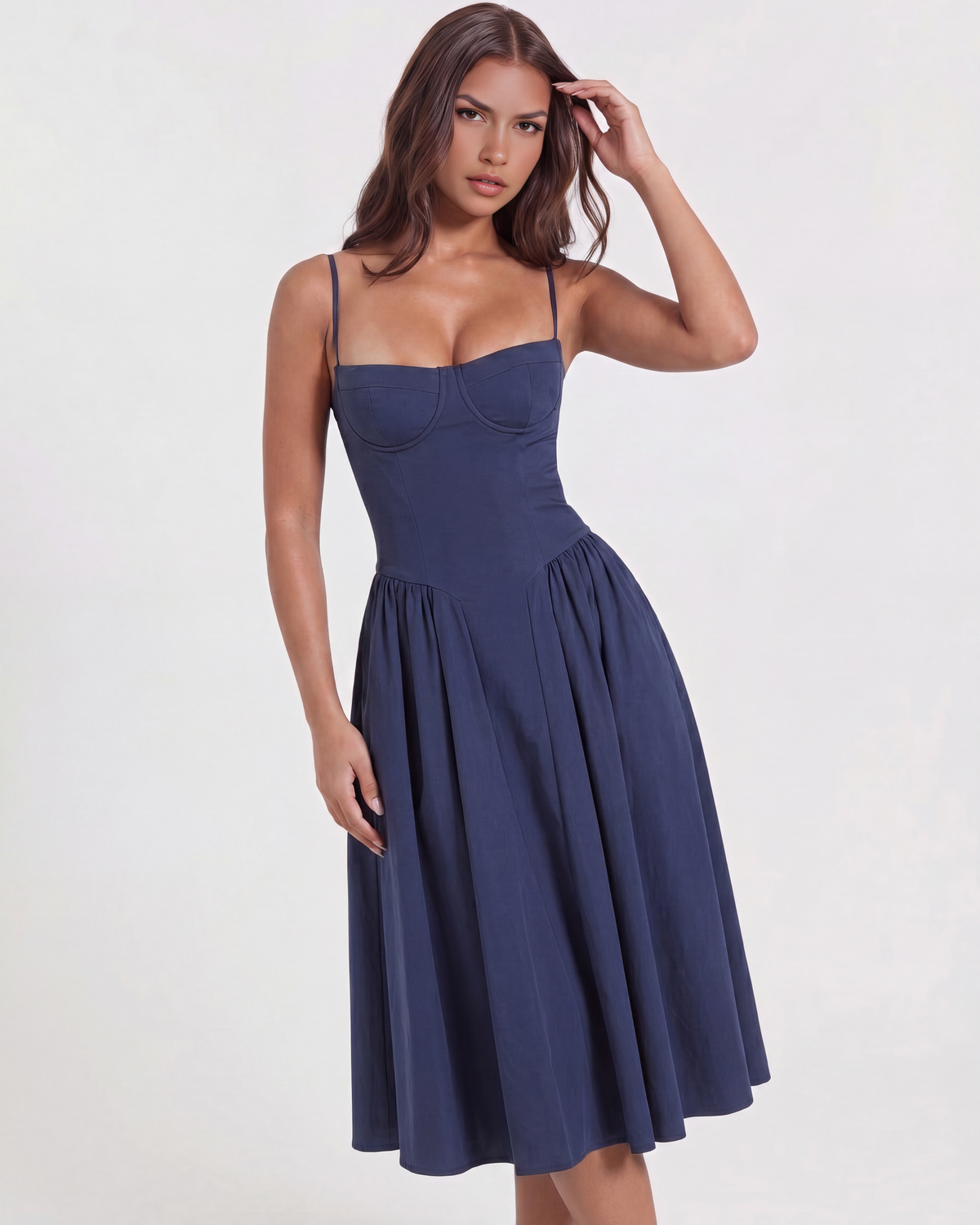 Francesca — vestido en color azul marino · Novah Collection [color:Azul Marino]