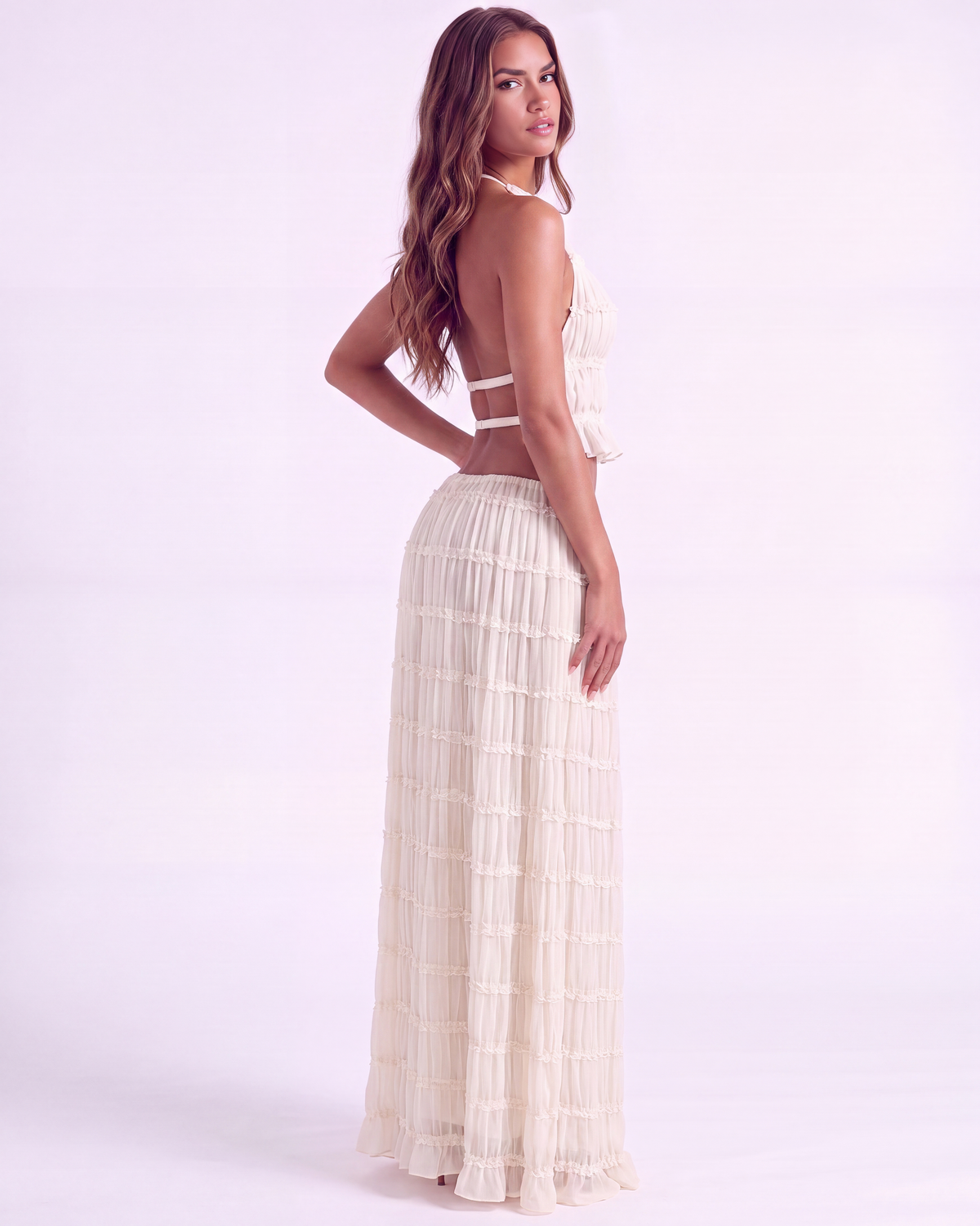 Soleil — conjunto de dos piezas en color crema · Novah Collection [color:Crema]