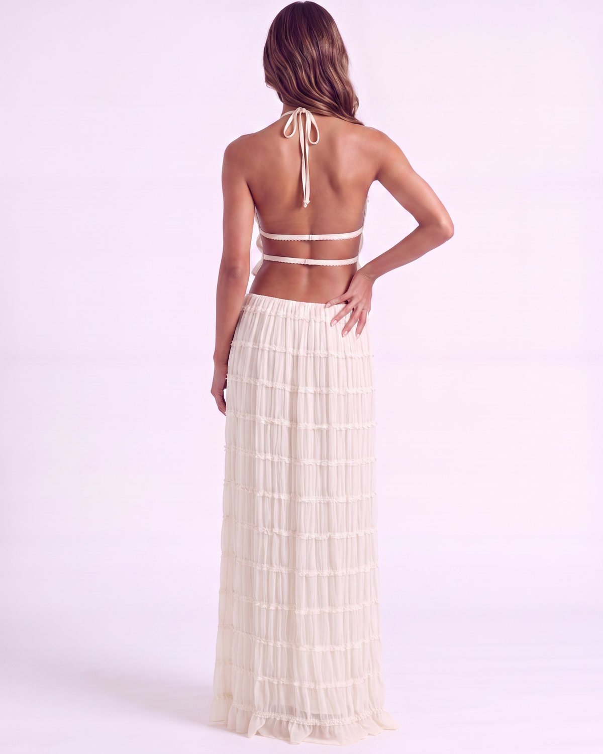 Soleil — conjunto de dos piezas en color crema · Novah Collection [color:Crema]