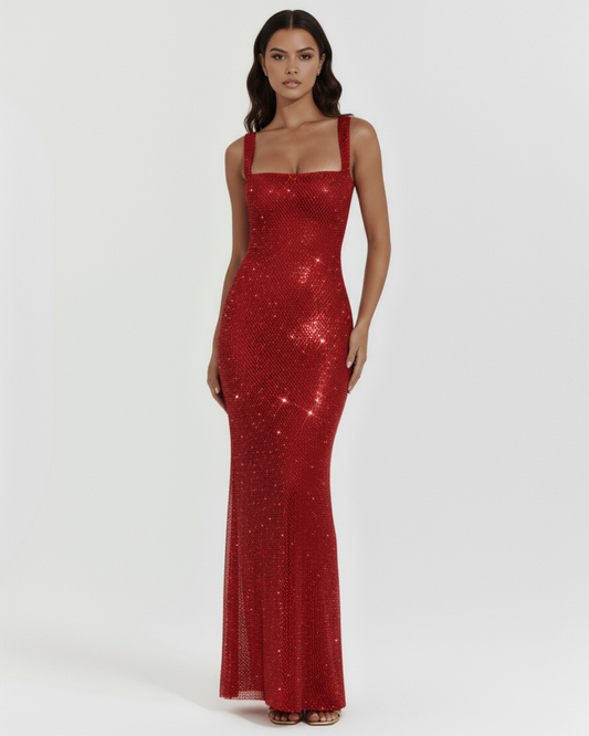 Isabella — vestido · Novah Collection [color:Burdeos]