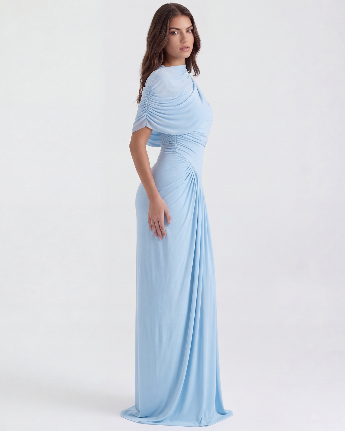Camilla — vestido en color azul bebé · Novah Collection [color:Azul Bebé]