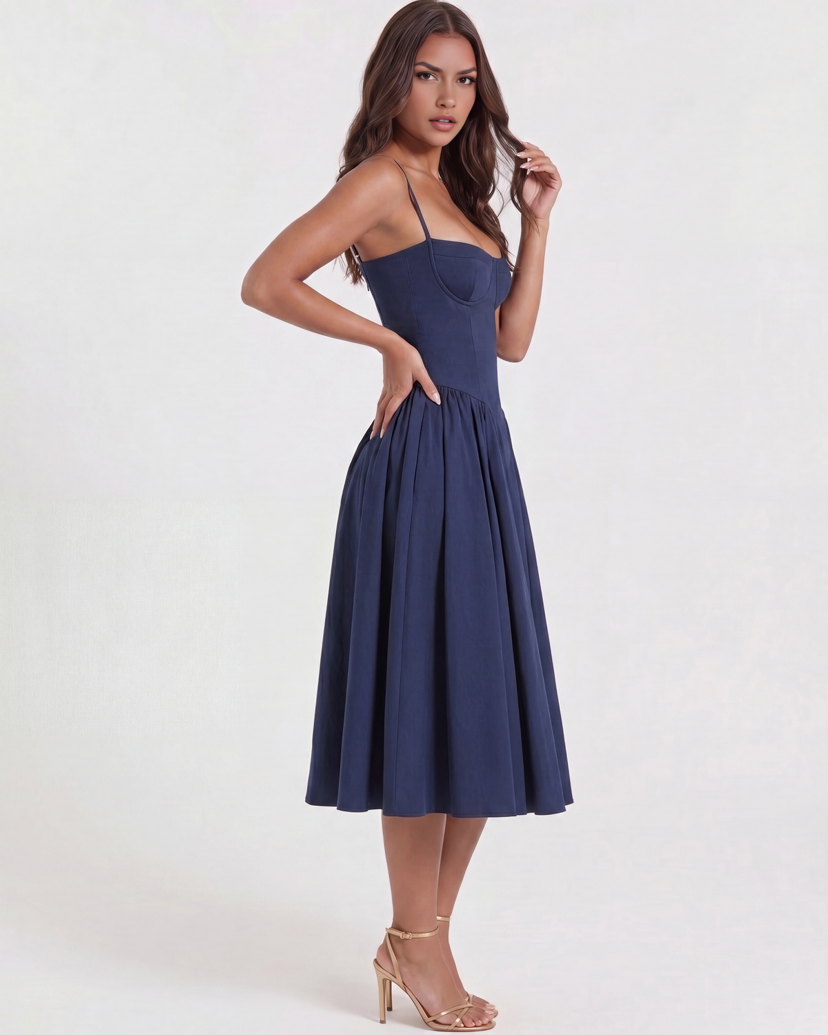 Francesca — vestido en color azul marino · Novah Collection [color:Azul Marino]
