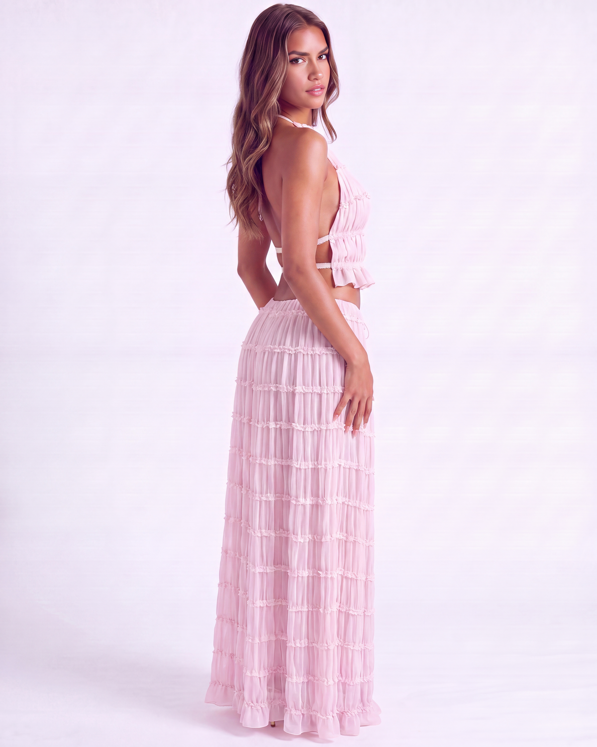 Soleil — conjunto de dos piezas en color rosa · Novah Collection [color:Rosa]