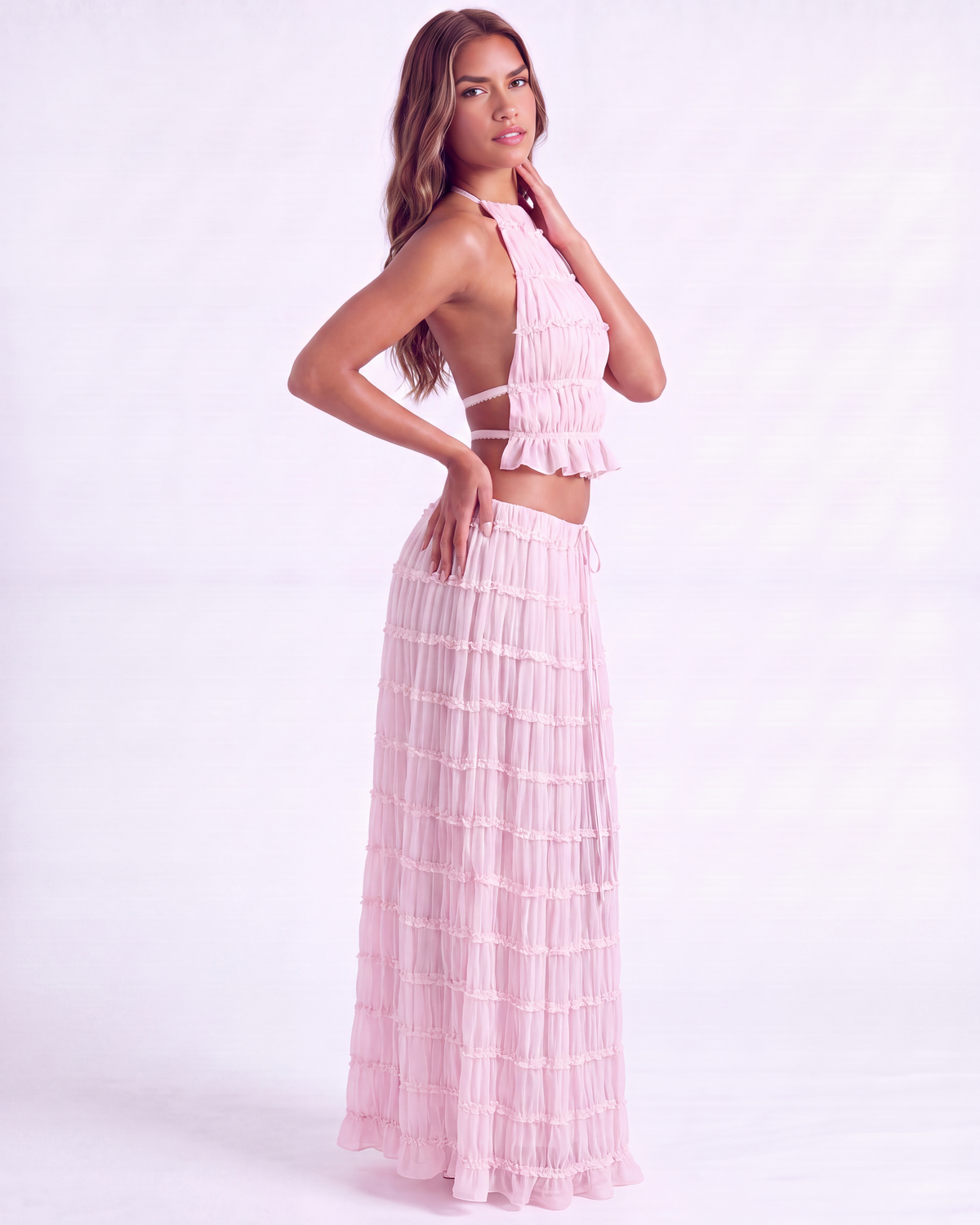 Soleil — conjunto de dos piezas en color rosa · Novah Collection [color:Rosa]