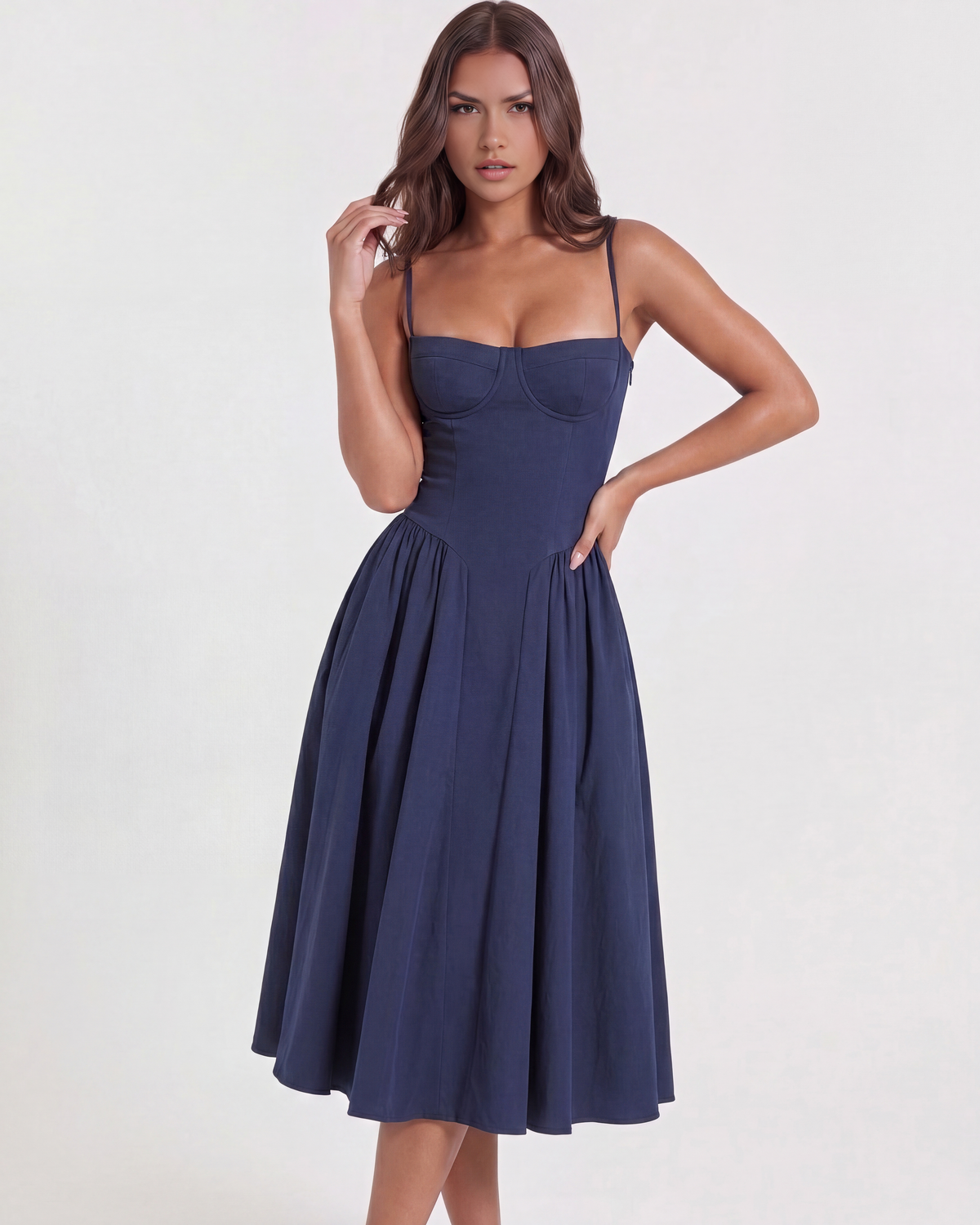 Francesca — vestido en color azul marino · Novah Collection [color:Azul Marino]
