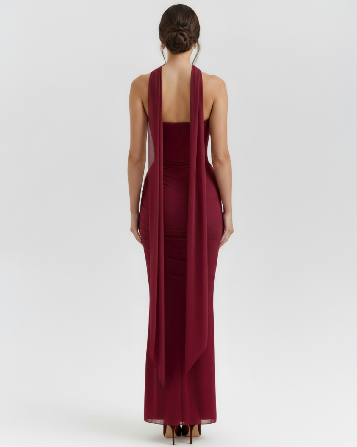 Malu — vestido en color burdeos · Novah Collection [color:Burdeos]