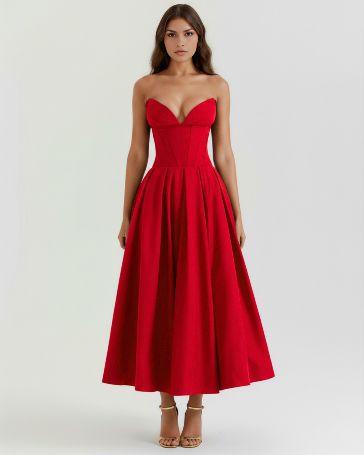 Amalfi — vestido en color rojo · Novah Collection [color:Rojo]