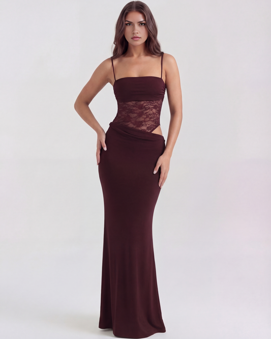 Valeria — vestido en color burdeos · Novah Collection [color:Burdeos]