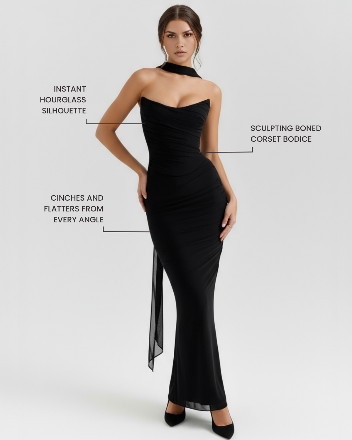 Malu — vestido en color negro · Novah Collection [color:Negro]