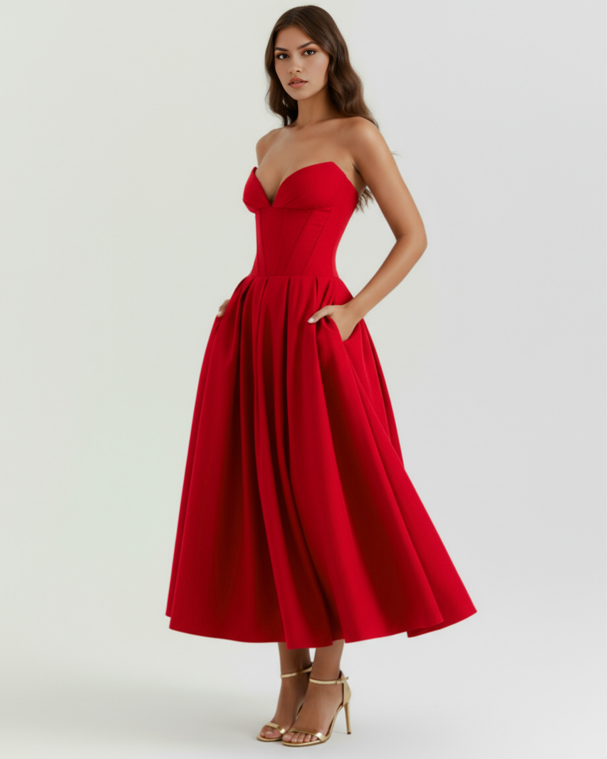 Amalfi — vestido en color rojo · Novah Collection [color:Rojo]