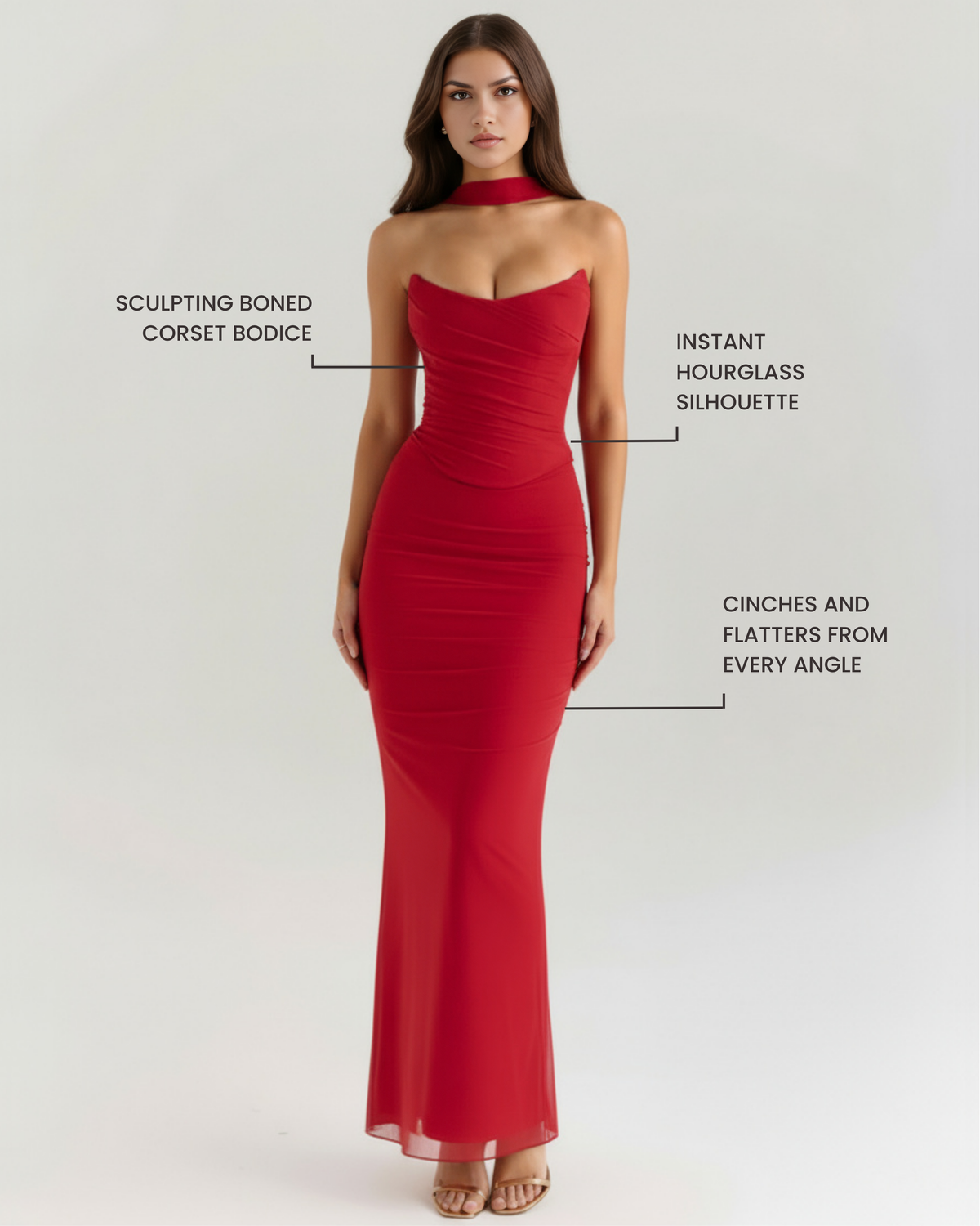 Malu — vestido en color rojo · Novah Collection [color:Rojo]