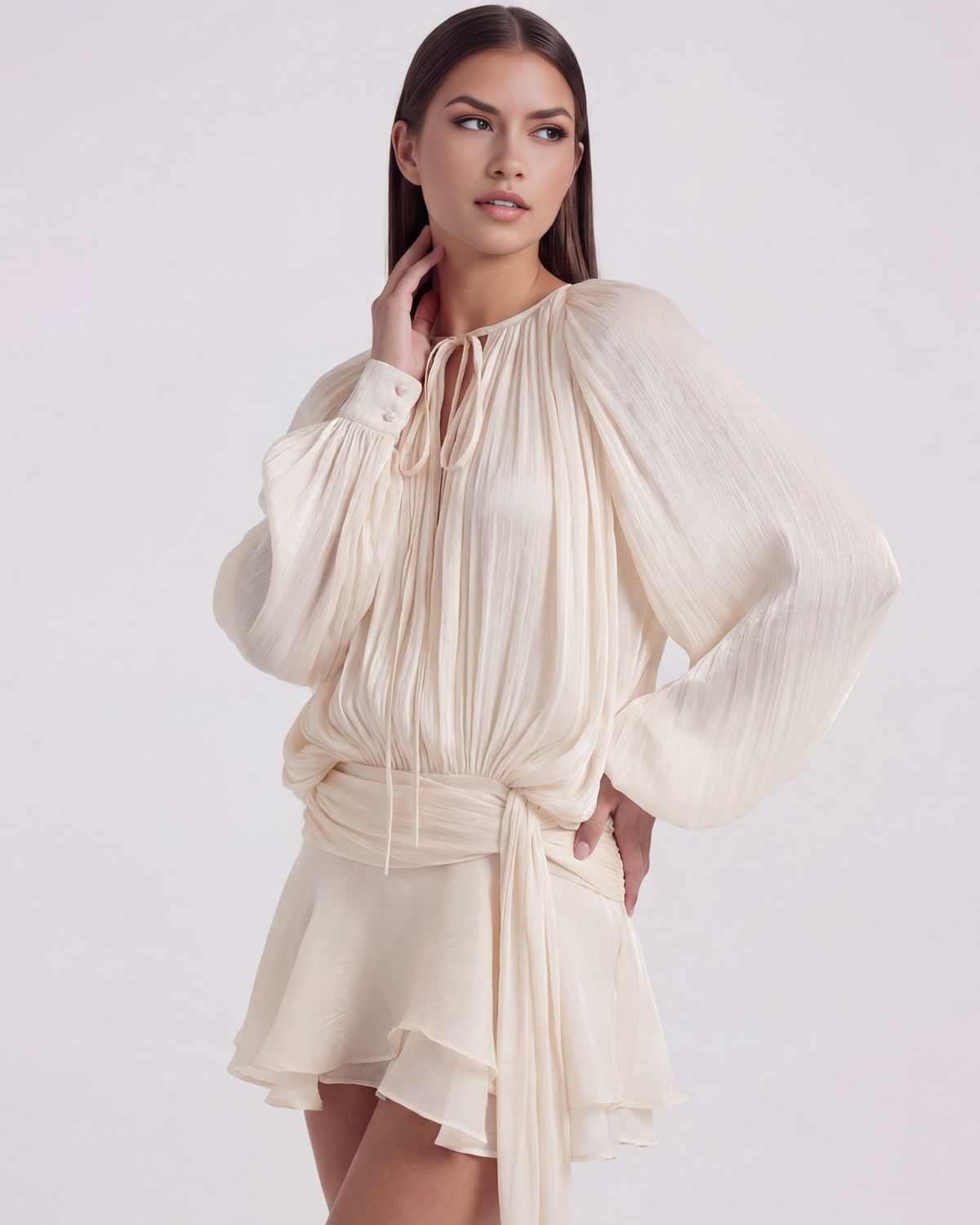 Giovanna — vestido en color crema · Novah Collection [color:Crema]