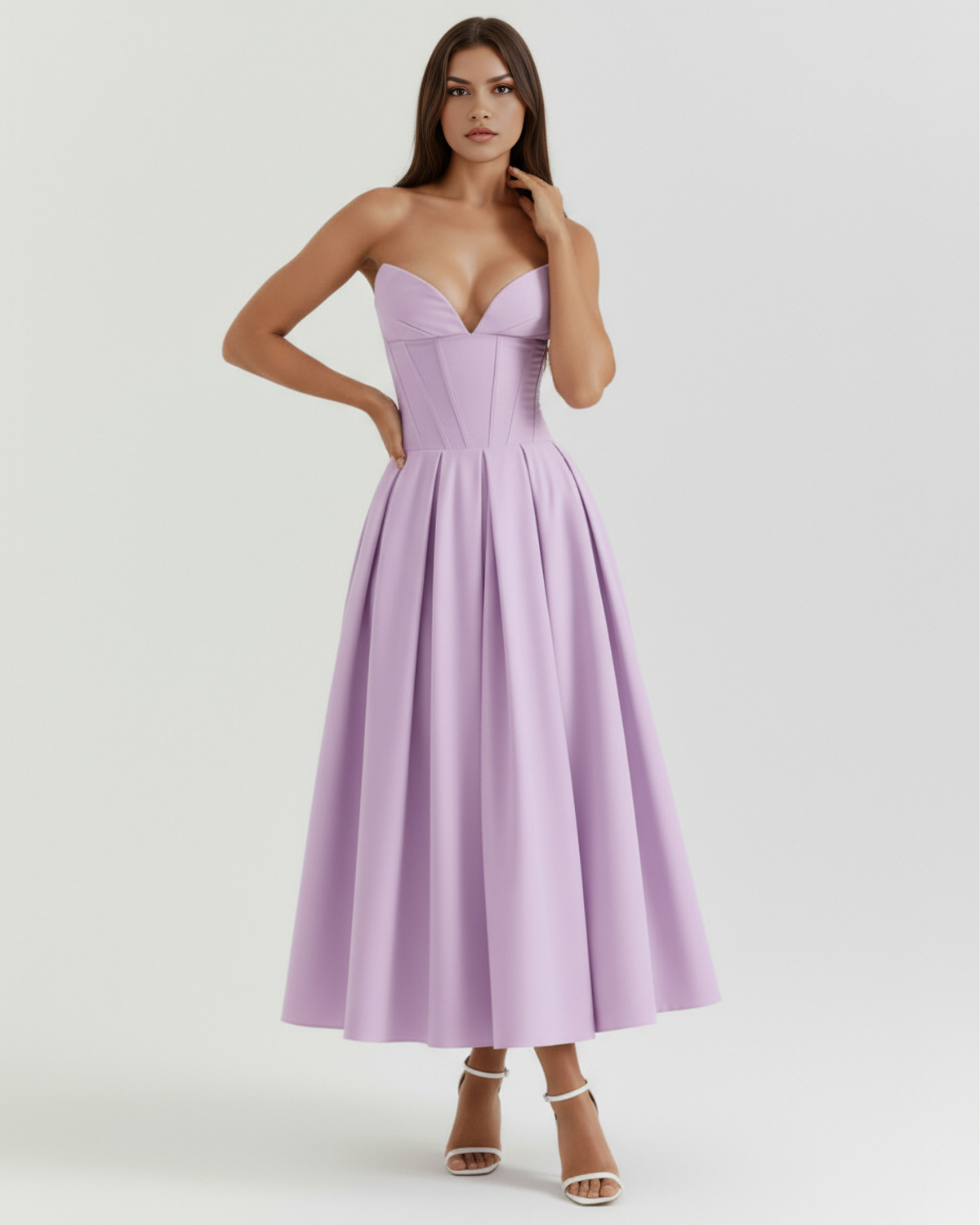 Amalfi — vestido en color violeta · Novah Collection [color:Violeta]
