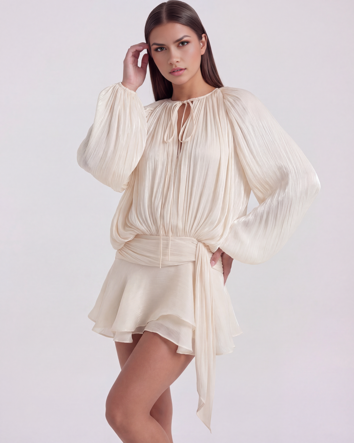Giovanna — vestido en color crema · Novah Collection [color:Crema]