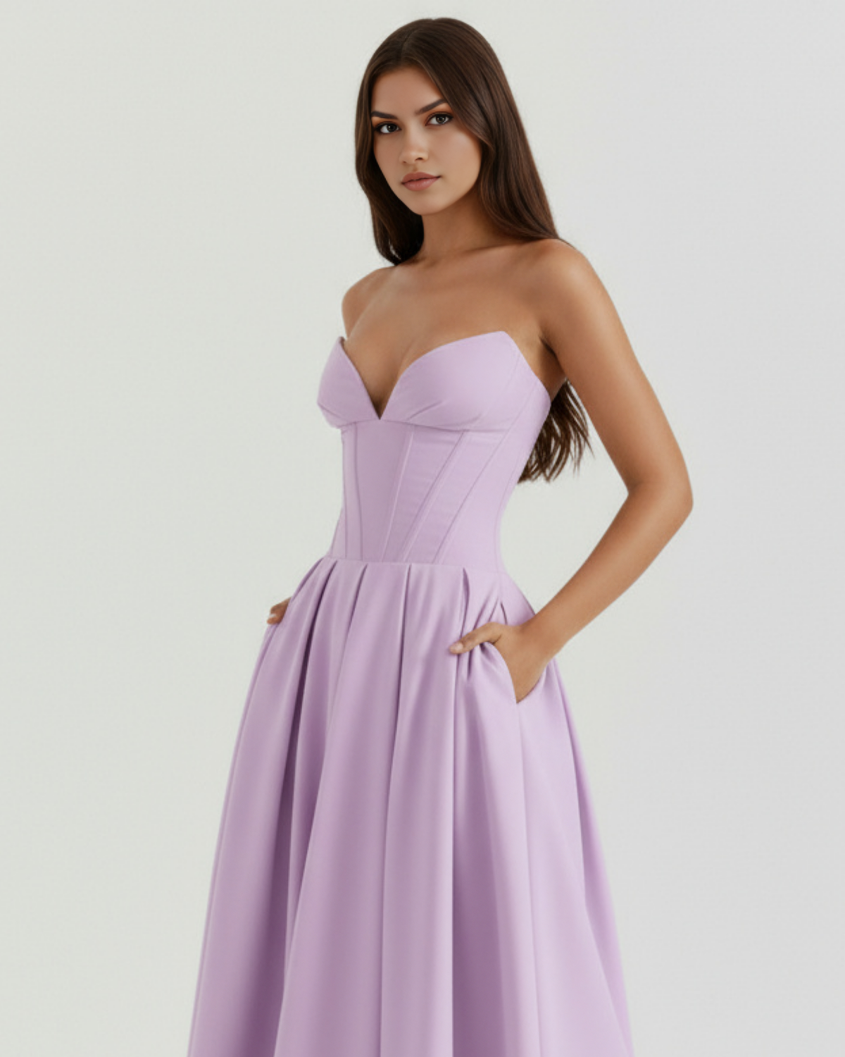 Amalfi — vestido en color violeta · Novah Collection [color:Violeta]