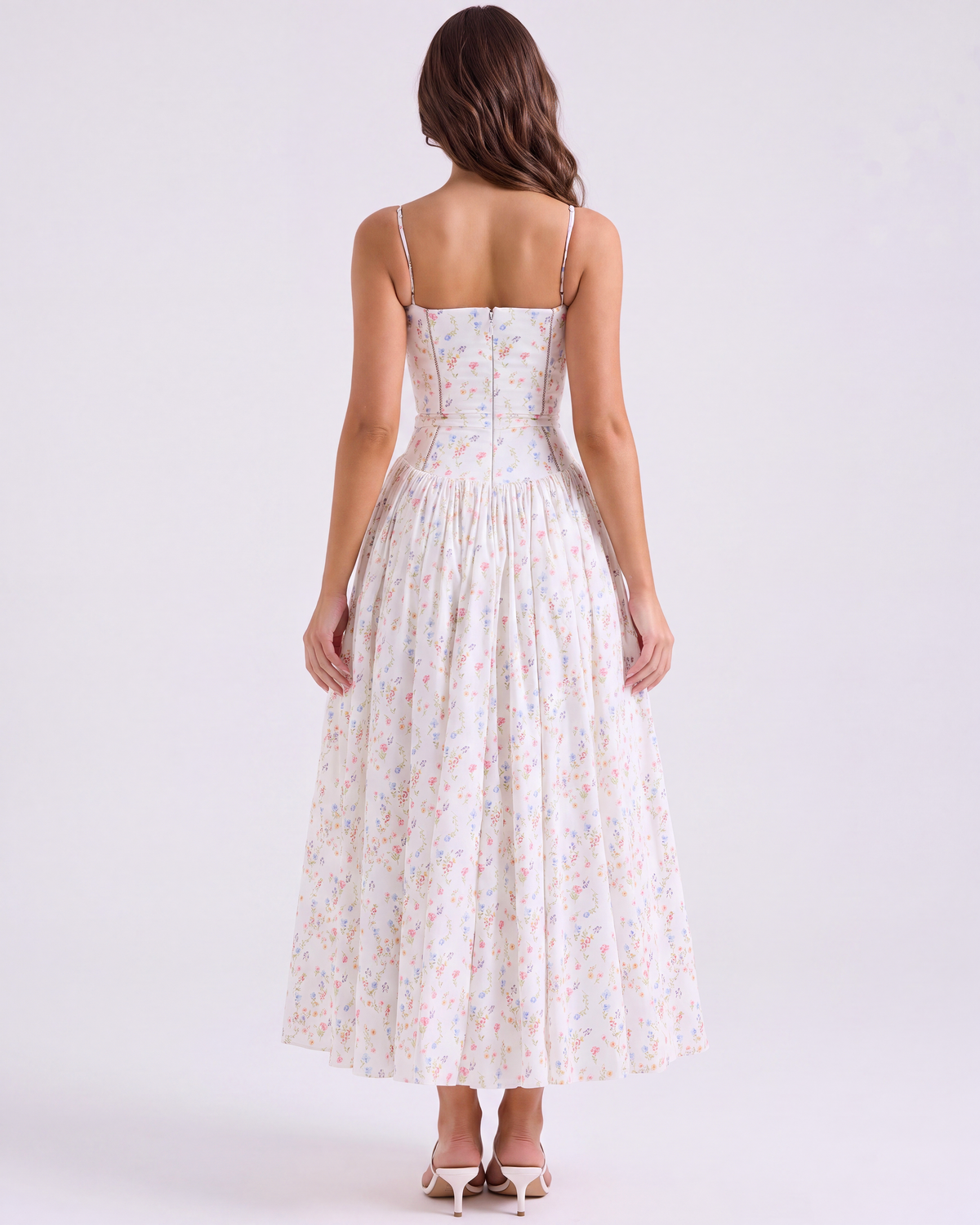 Elizabeth — vestido en color blanco floral · Novah Collection [color:Blanco Floral]