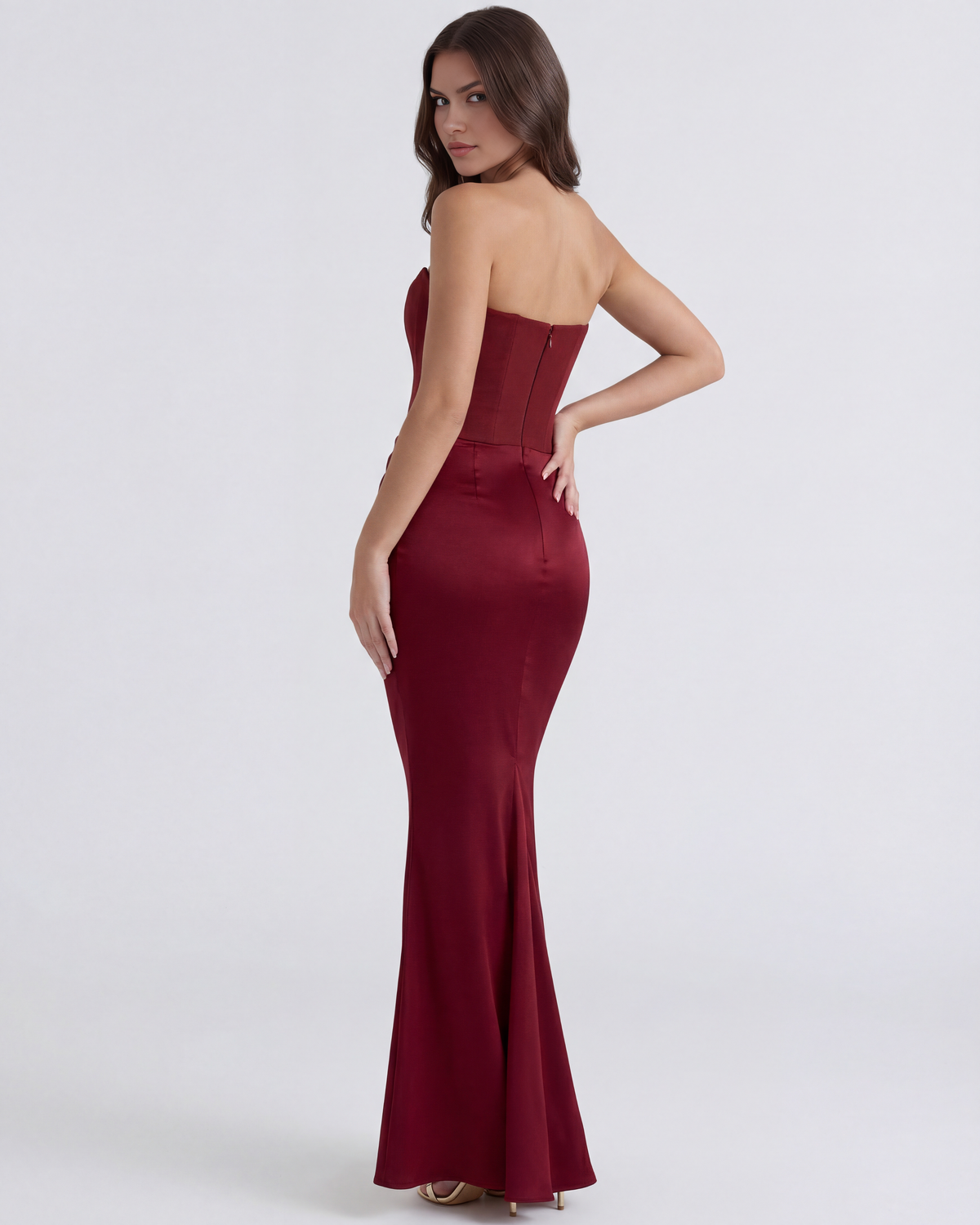 Rosalind — vestido en color burdeos · Novah Collection [color:Burdeos]