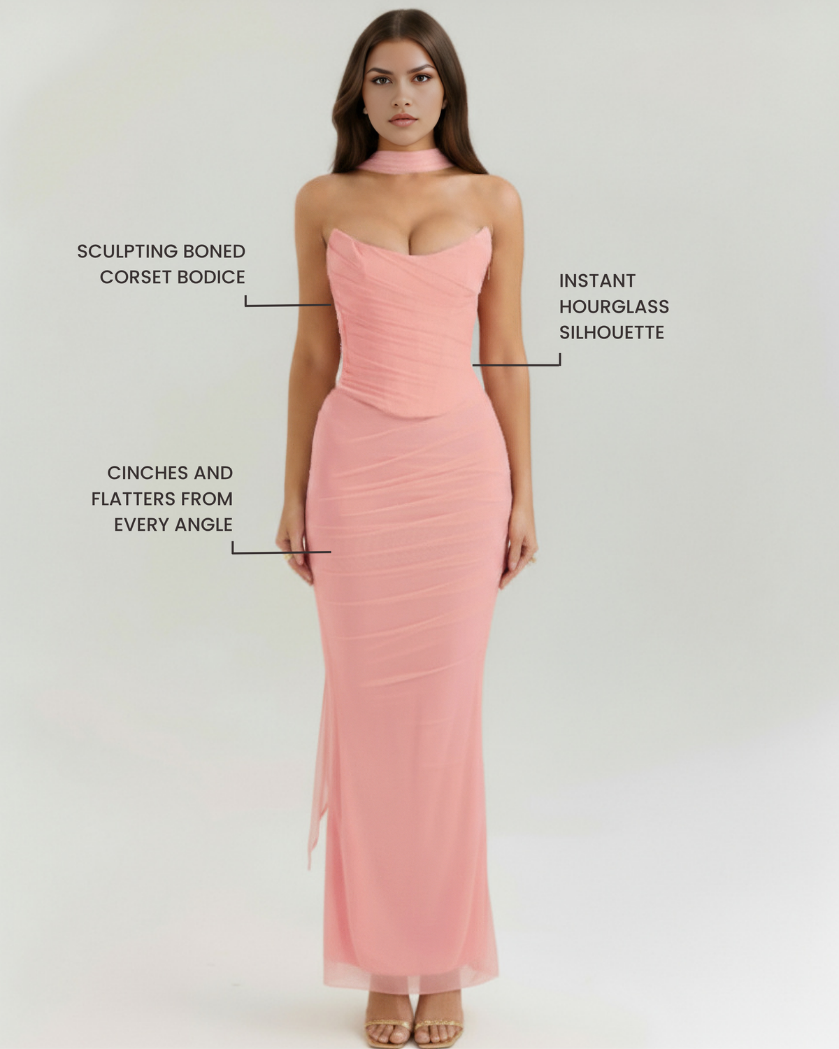 Malu — vestido en color rosa · Novah Collection [color:Rosa]