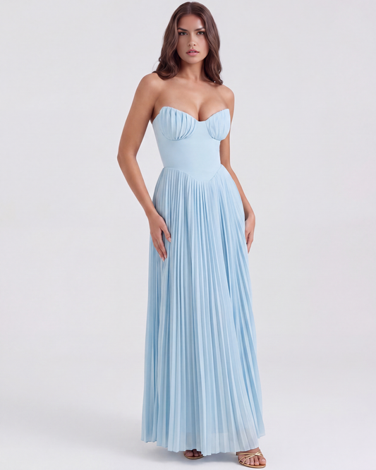Siena — vestido en color azul bebé · Novah Collection [color:Azul Bebé]