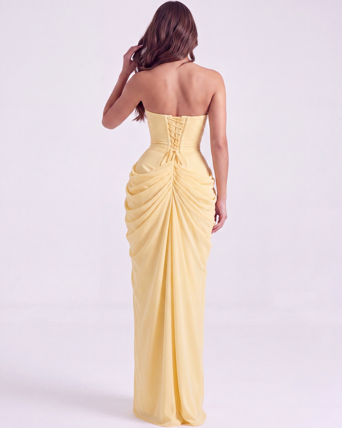 Charlotte — vestido en color amarillo mantequilla · Novah Collection [color:Amarillo Mantequilla]