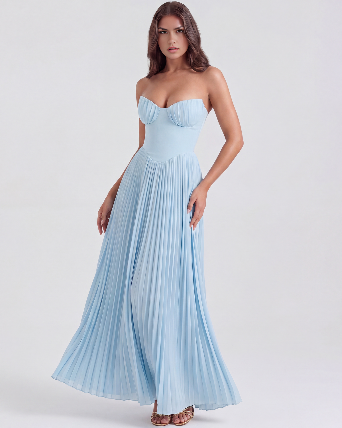 Siena — vestido en color azul bebé · Novah Collection [color:Azul Bebé]