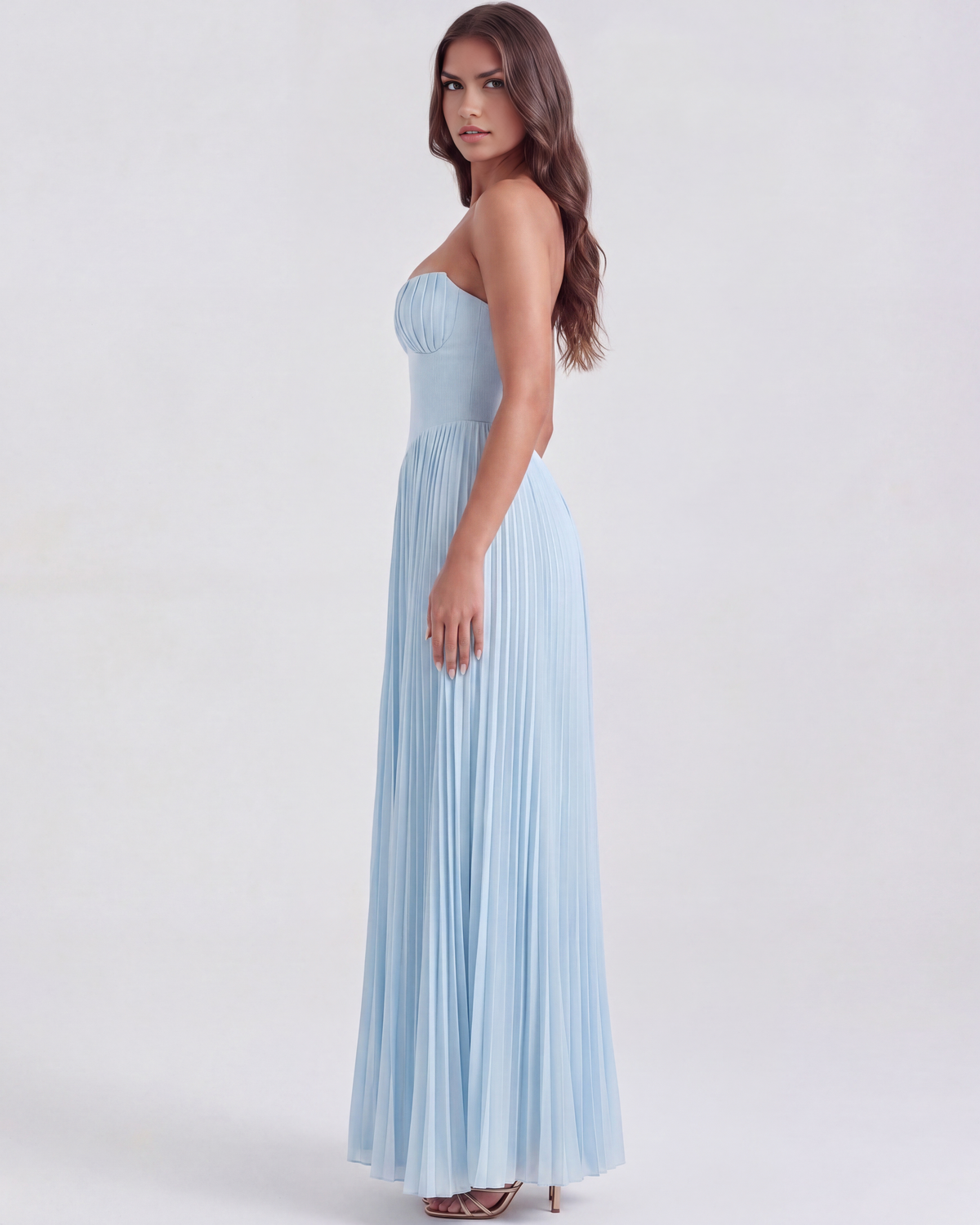 Siena — vestido en color azul bebé · Novah Collection [color:Azul Bebé]