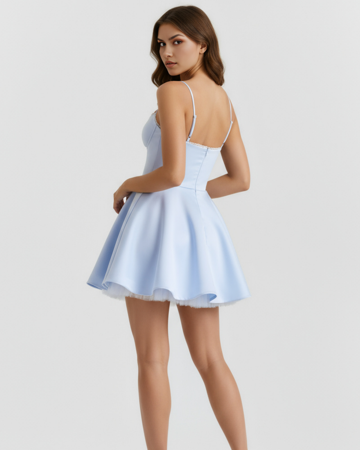 Selene — vestido en color azul bebé · Novah Collection [color:Azul Bebé]