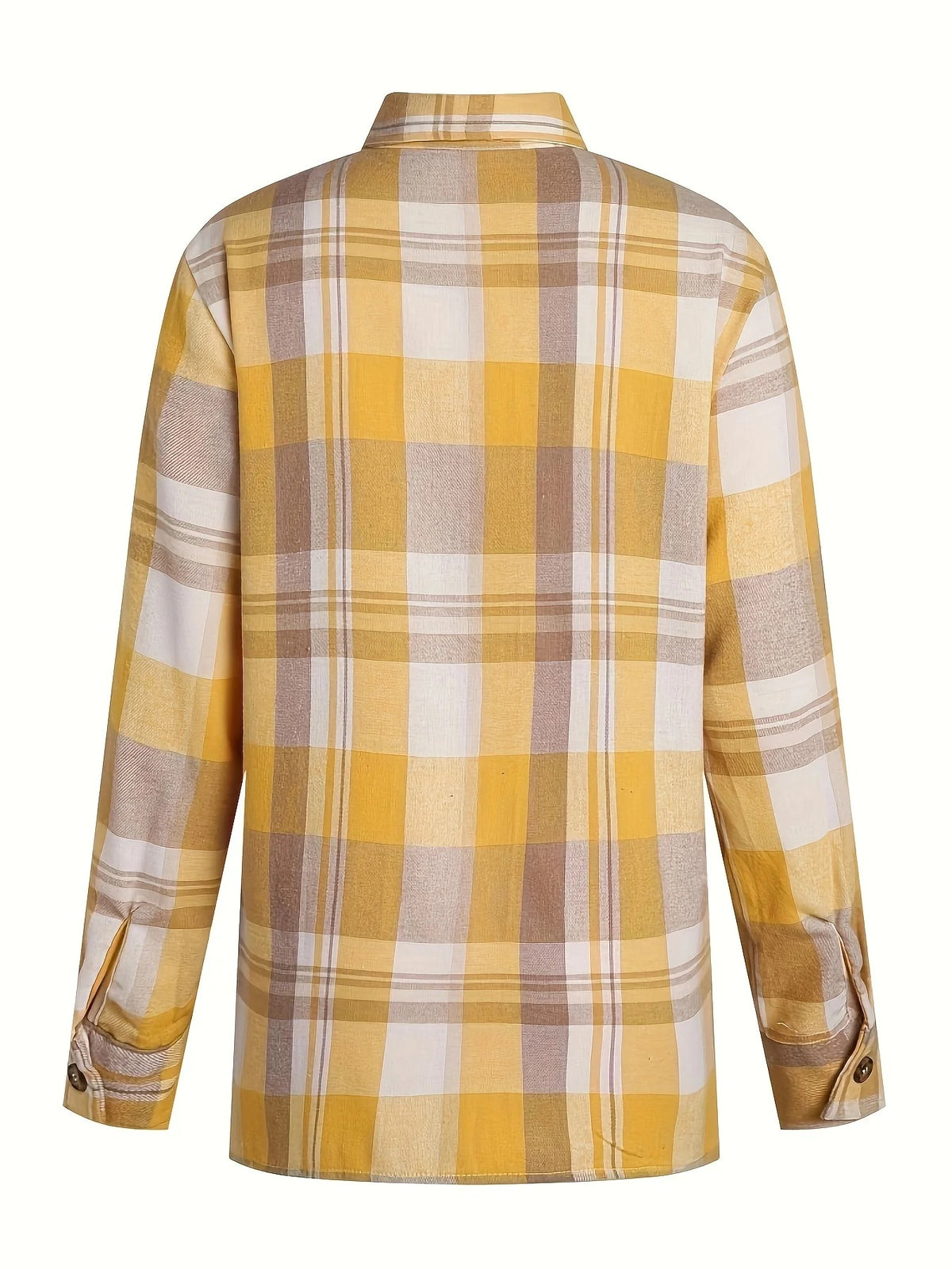 Inés — Camisa de cuadros en color amarillo
· Novah Collection
 [color:Amarillo]