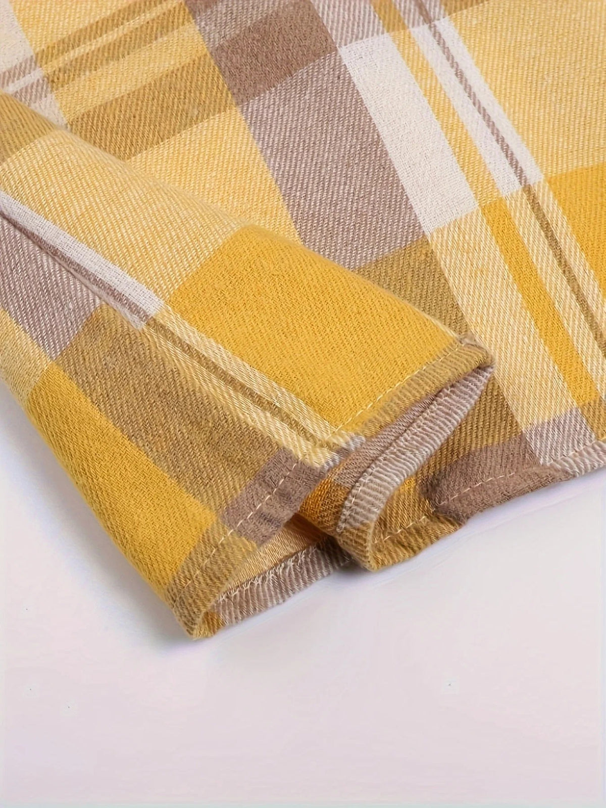 Inés — Camisa de cuadros en color amarillo
· Novah Collection
 [color:Amarillo]