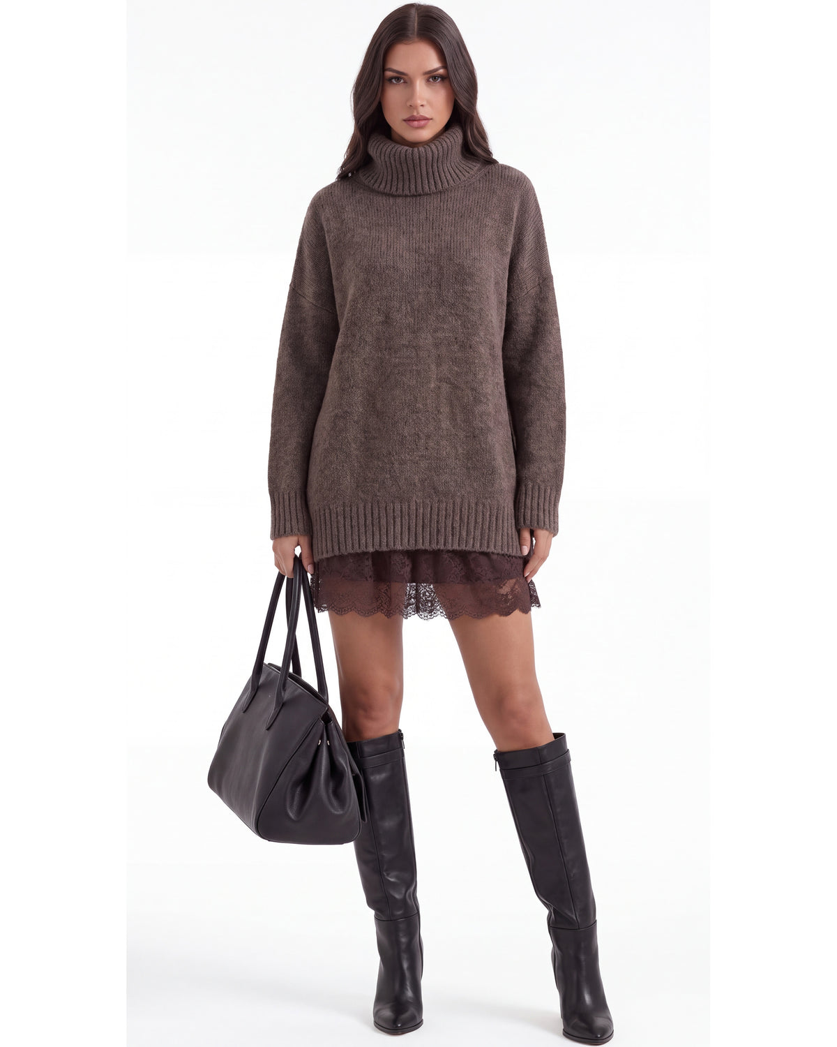 Conjunto Dalia — Conjunto en color marrón
· Novah Collection
 [color:Marron Oscuro]