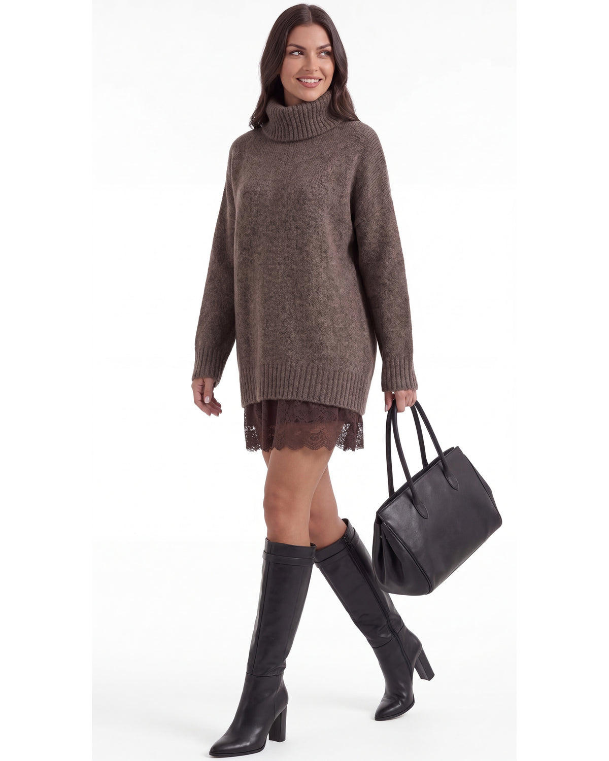 Conjunto Dalia — Conjunto en color marrón
· Novah Collection
 [color:Marron Oscuro]