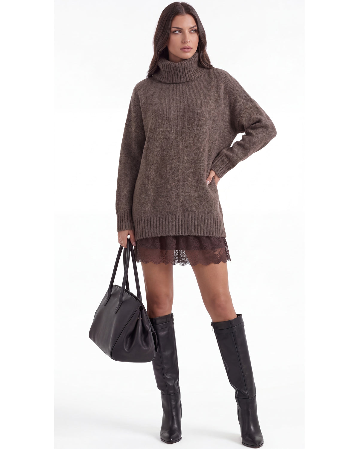 Conjunto Dalia — Conjunto en color marrón
· Novah Collection
 [color:Marron Oscuro]