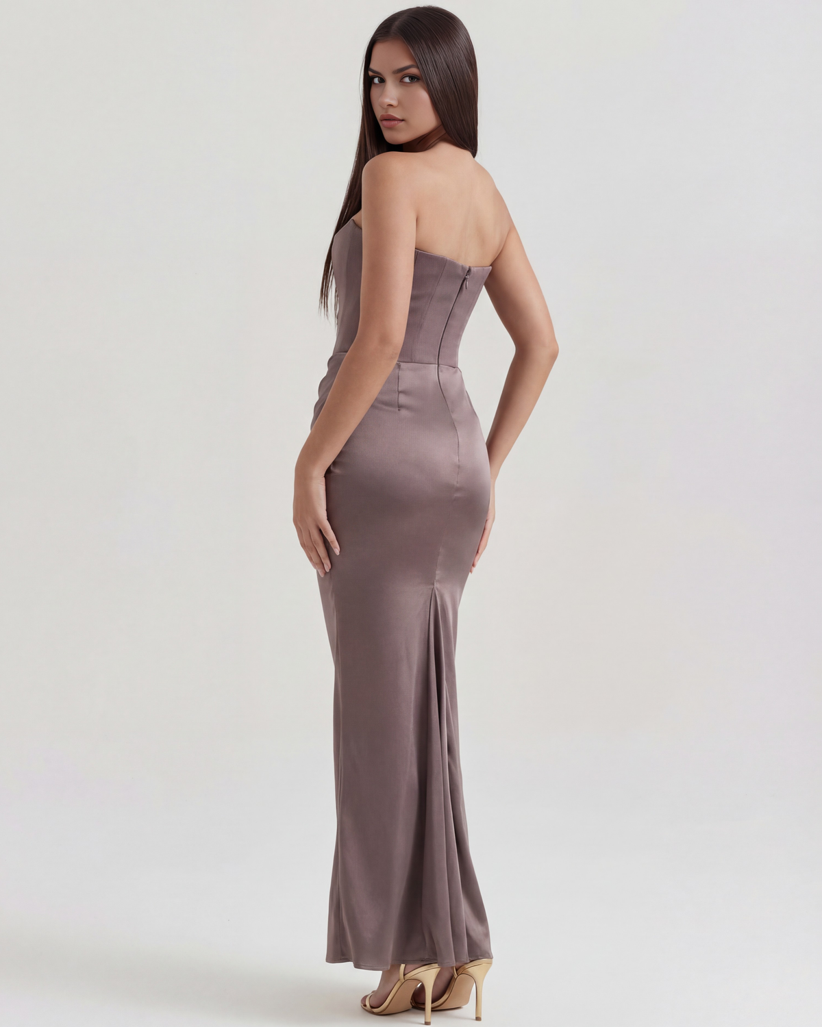 Rosalind — vestido en color gris humo · Novah Collection [color:Gris Humo]