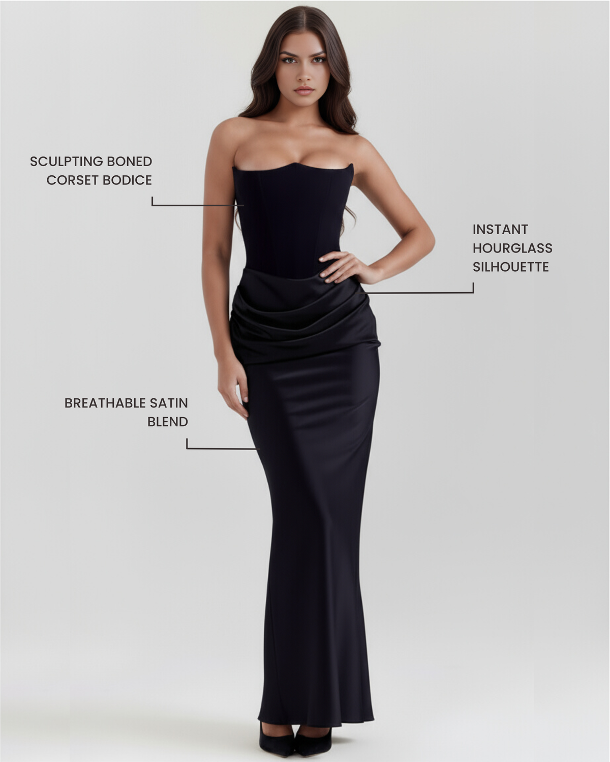 Rosalind — vestido en color negro · Novah Collection [color:Negro]