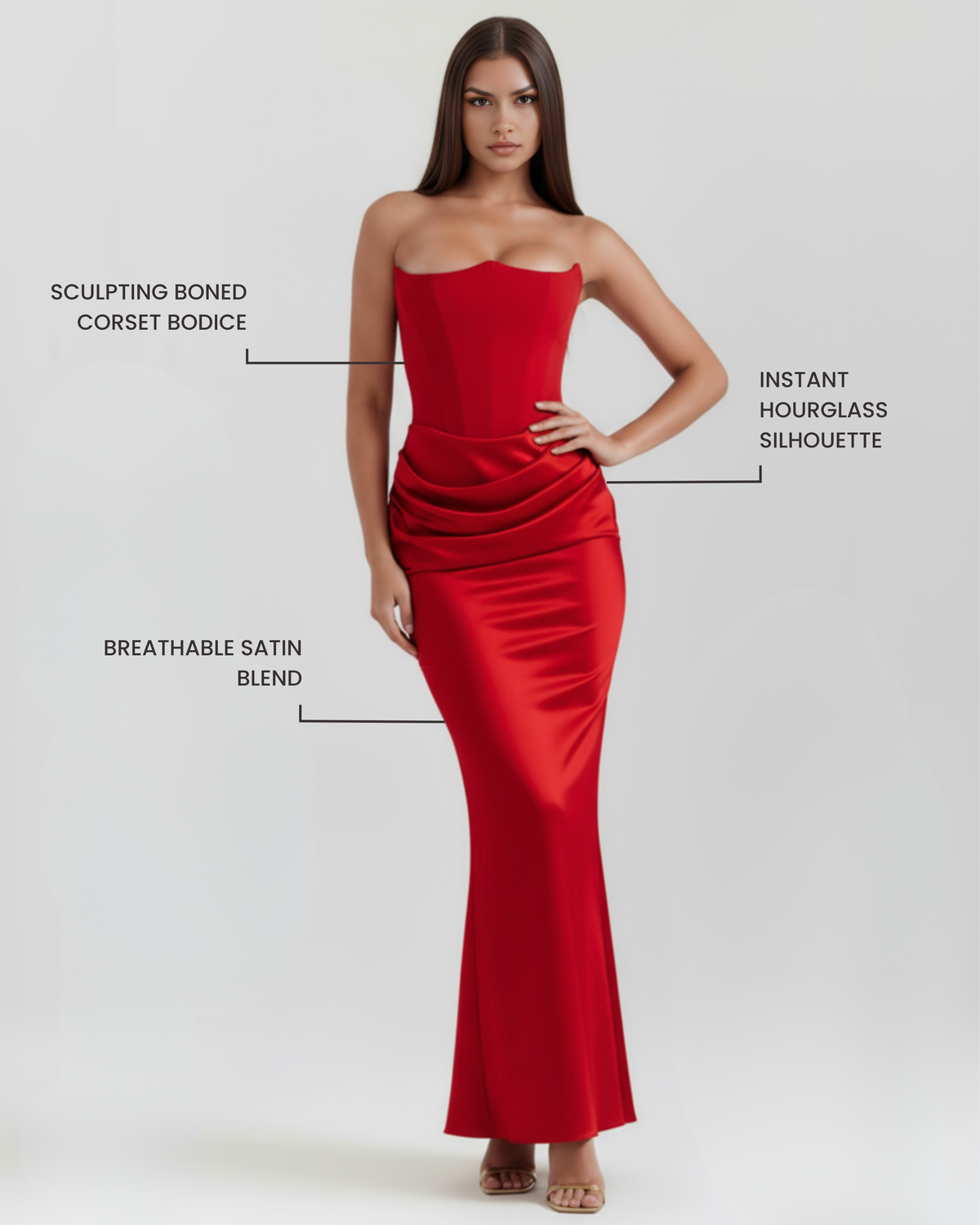 Rosalind — vestido en color rojo · Novah Collection [color:Rojo]