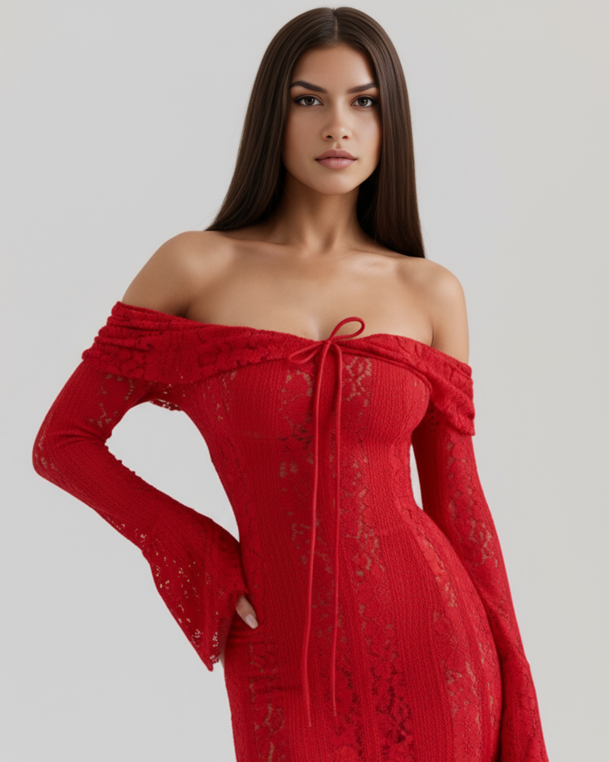 Alessandra — vestido en color rojo · Novah Collection [color:Rojo]