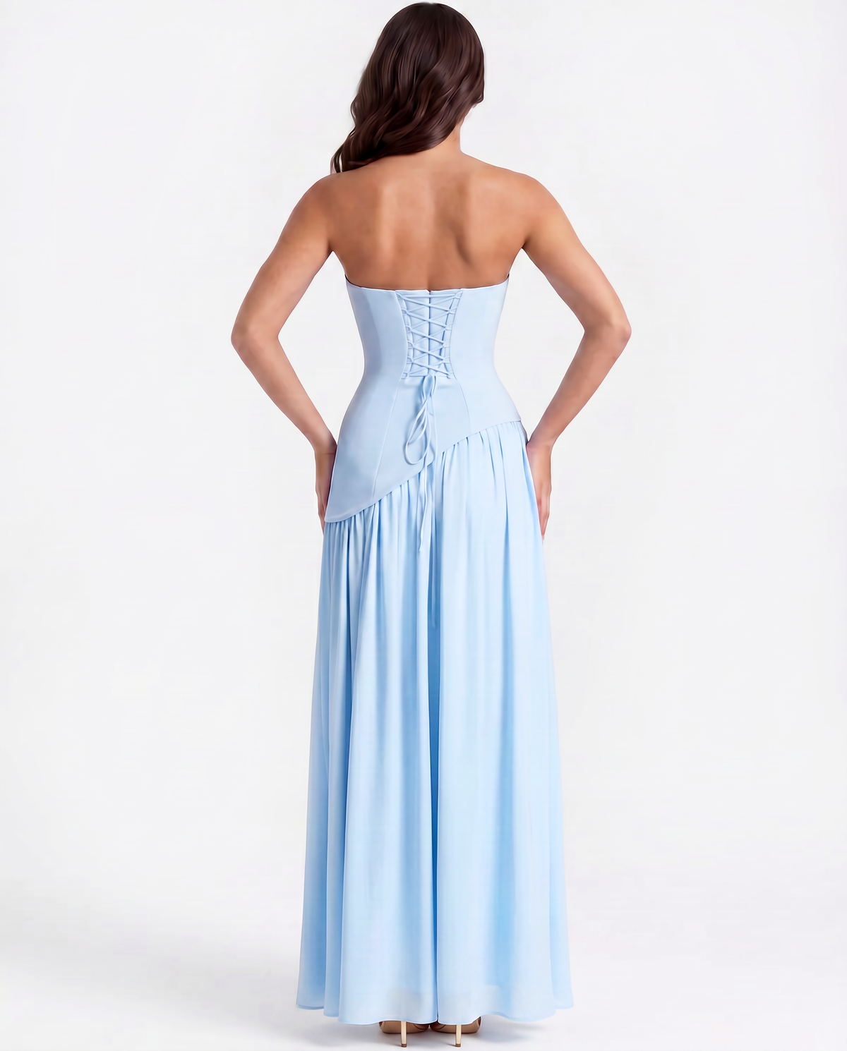 Serena — vestido en color azul bebé · Novah Collection [color:Azul Bebé]