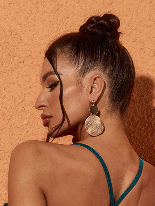 Purnima Round Earrings — pendientes en color dorado · Novah Collection [color:Dorado]
