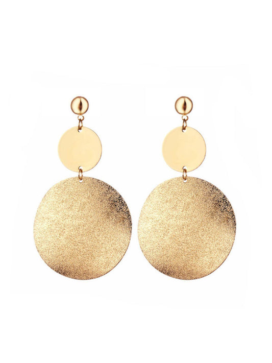 Purnima Round Earrings — pendientes en color dorado · Novah Collection [color:Dorado]